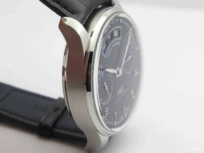 MIROTIME 0408 Portuguese Real PR Real Annual Calendar IW5035 YLF 1:1 Best Edition Black Dial On Leather Strap A Soft 7240